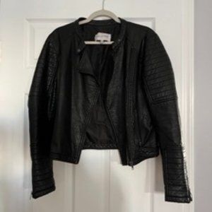 Cupcakes and Cashmere Vegan Leather Moto Jacket